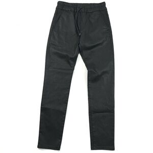 Bevy Flog Tapered Shely Pants Black Textured Microcheck Drawstring